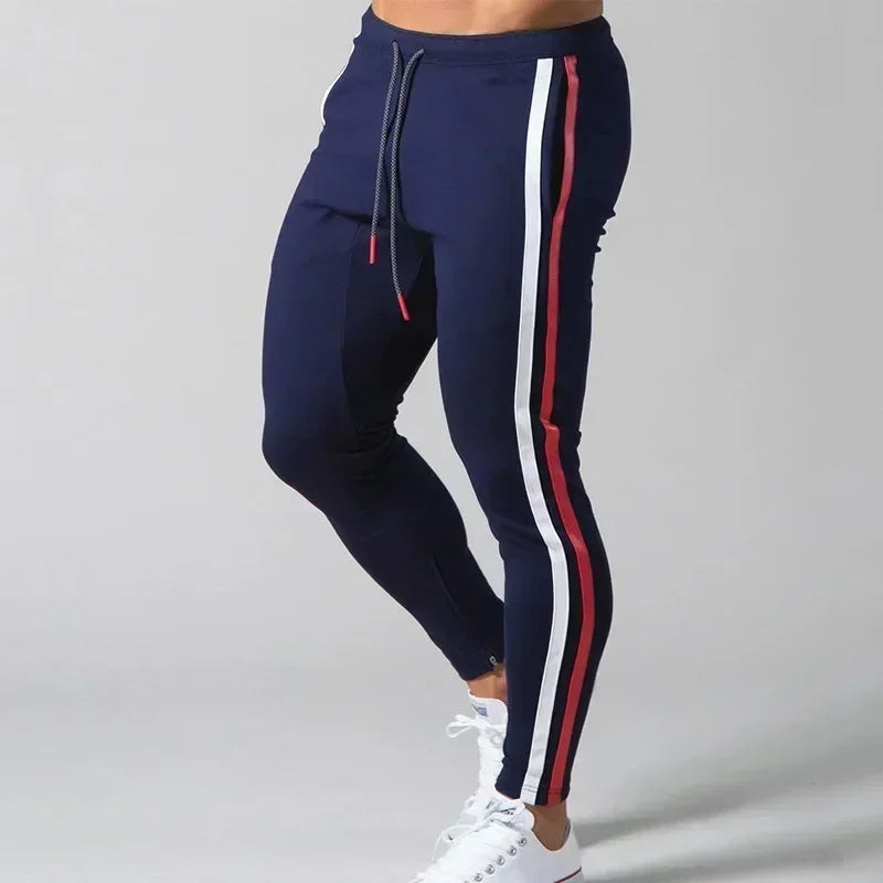 Men’s Striped Jogger Sweatpants – Casual Fitness Track Pants for Running & Workouts”