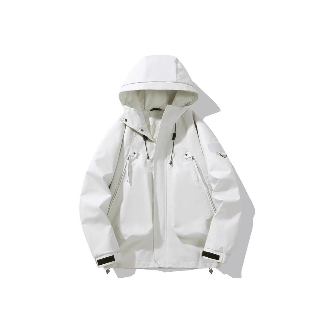 Men&#039;s Spring And Autumn Outdoor Mountaineering Suit Casual Overalls Jacket Large Pocket Hooded Jacket Jacket Jacket Overalls