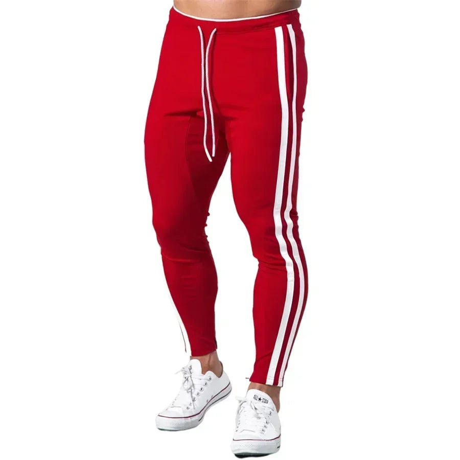 Men’s Striped Jogger Sweatpants – Casual Fitness Track Pants for Running & Workouts”