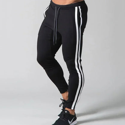 Men’s Striped Jogger Sweatpants – Casual Fitness Track Pants for Running & Workouts”